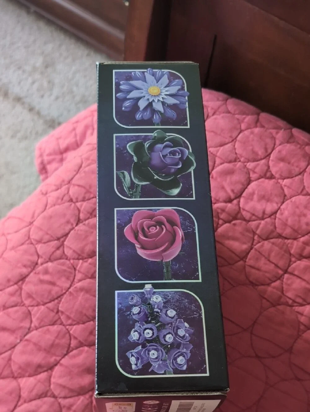Deep Water Floral 3D Building Set- Shades Of Purple Rose Bouquet
